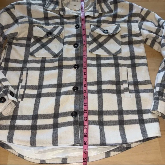 Thread & Supply Plaid Shirt Jacket Size Medium Casual - Picture 6 of 9